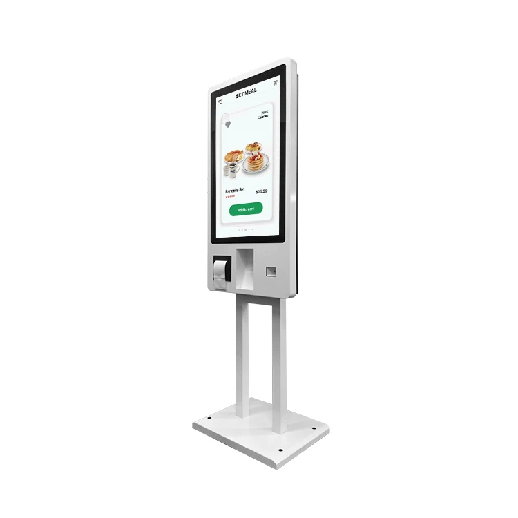  27-дюймовый сенсорный самостоятельный сервис заказ машины с POS системой кассовый акцептор платежный киоск для KFC