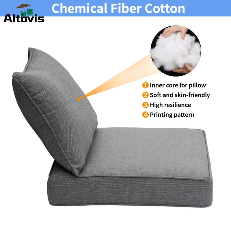 Wholesale waterproof outdoor courtyard balcony chair pillow cushion set durable sectional sofa seat cushion