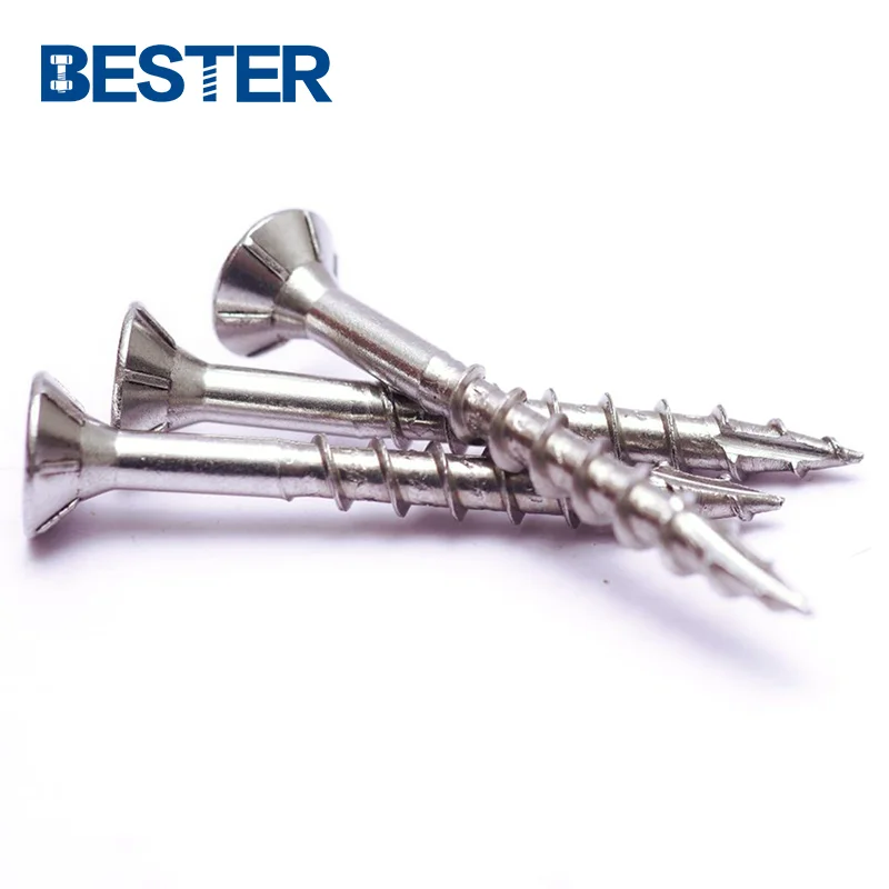 Hidden Fasteners Flat Head Square Drive A4 T17 Cutting SS304 Timber decking screw
