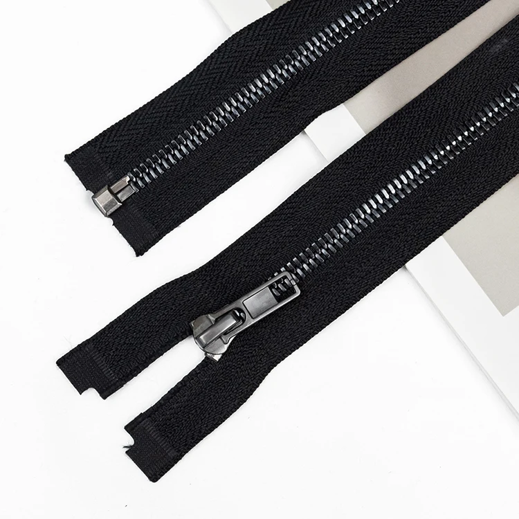 OEM Jacket bag clothing jeans cremallera brass teeth custom zip gold metal zipper Open End zipper long chain zipper