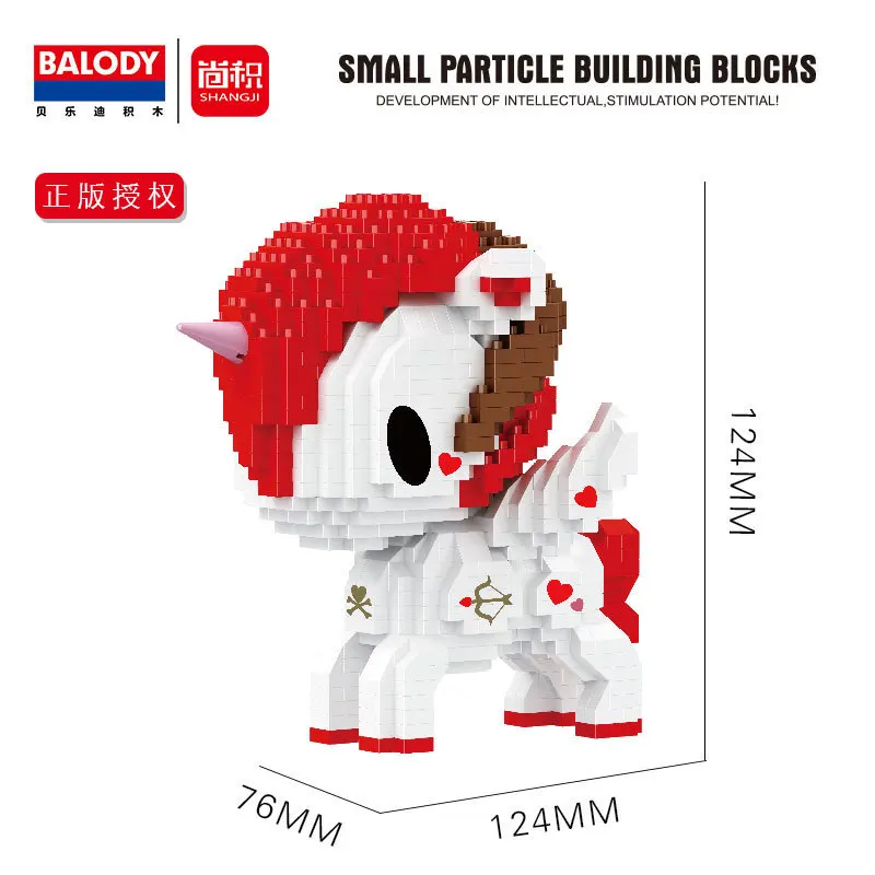 XR tokidoki Robot Unicorn Attack micro mini building block sets diy mini legoing cartoon character building blocks