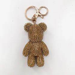 Hot Sell High Quality Crystal Rhinestone MK Mouse Keychain Leather Key Chain Metal Key Chain