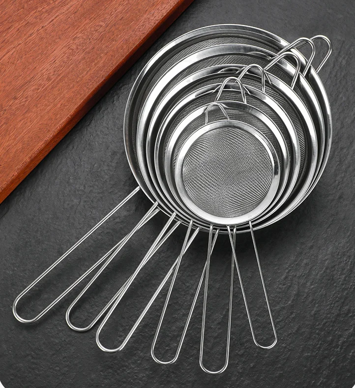Super Wire Extra Fine Mesh Strainer with Handle Sifter MetalSieve Strainers for Kitchen Rice Juice   Food Flour Baking