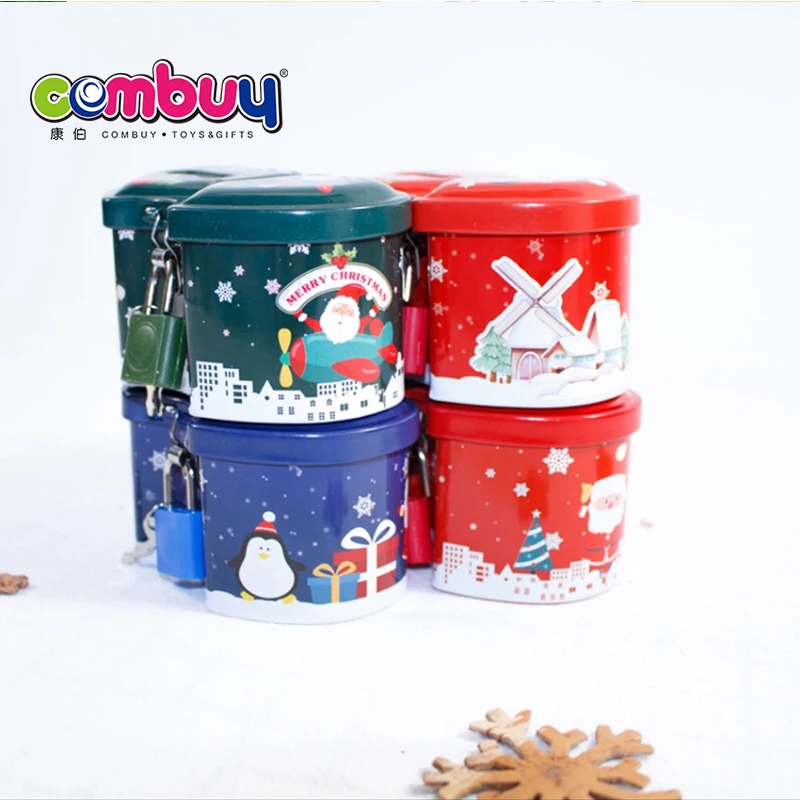 
Cheap christmas heart cion metal tin piggy bank for kids gift 