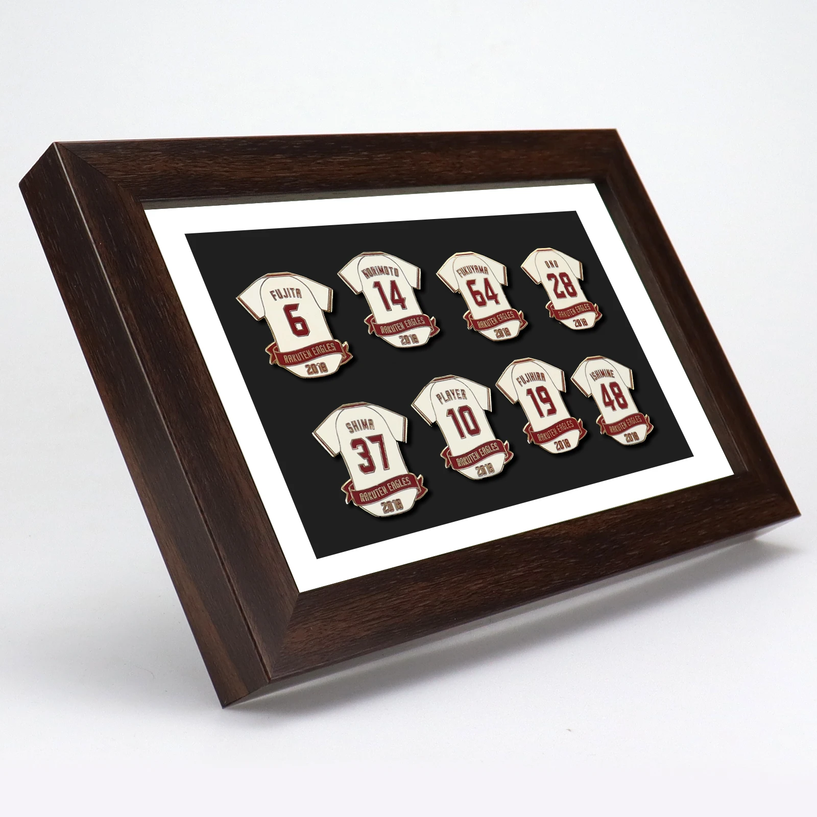 Custom Brown 3d deep coin Insignia Patches Pins Medals Display Case Cabinet PS Plastic Shadow Box frame