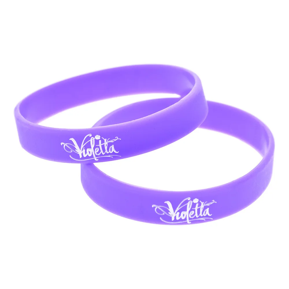 Factory festival silkscreen imprint 6mm  thin Silicone rubber bracelet Customizable Silicone Wrist Bands for Event