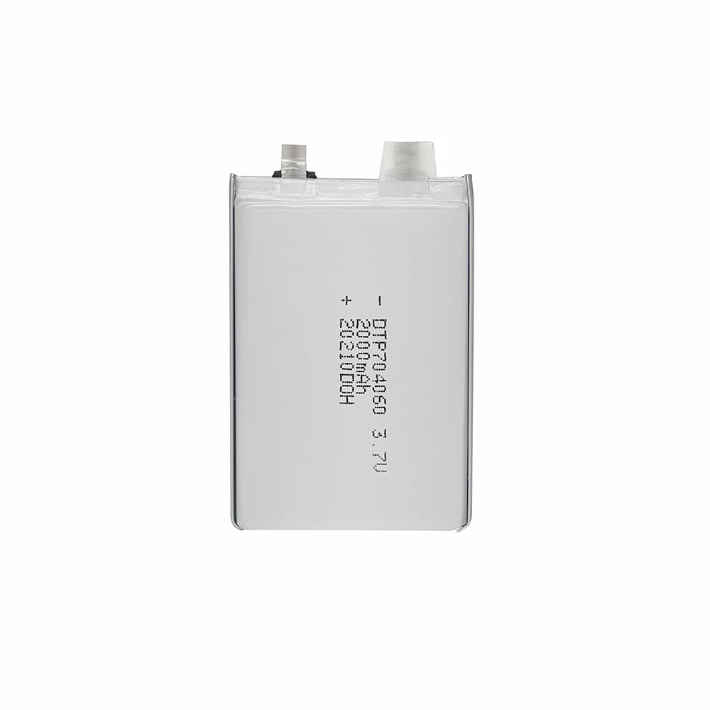 OEM Custom Pouch Cells LiPo Batteries Rechargeable Li ion Battery Manufacturer 3.7V Li Polymer 2000mAh 704060 Battery
