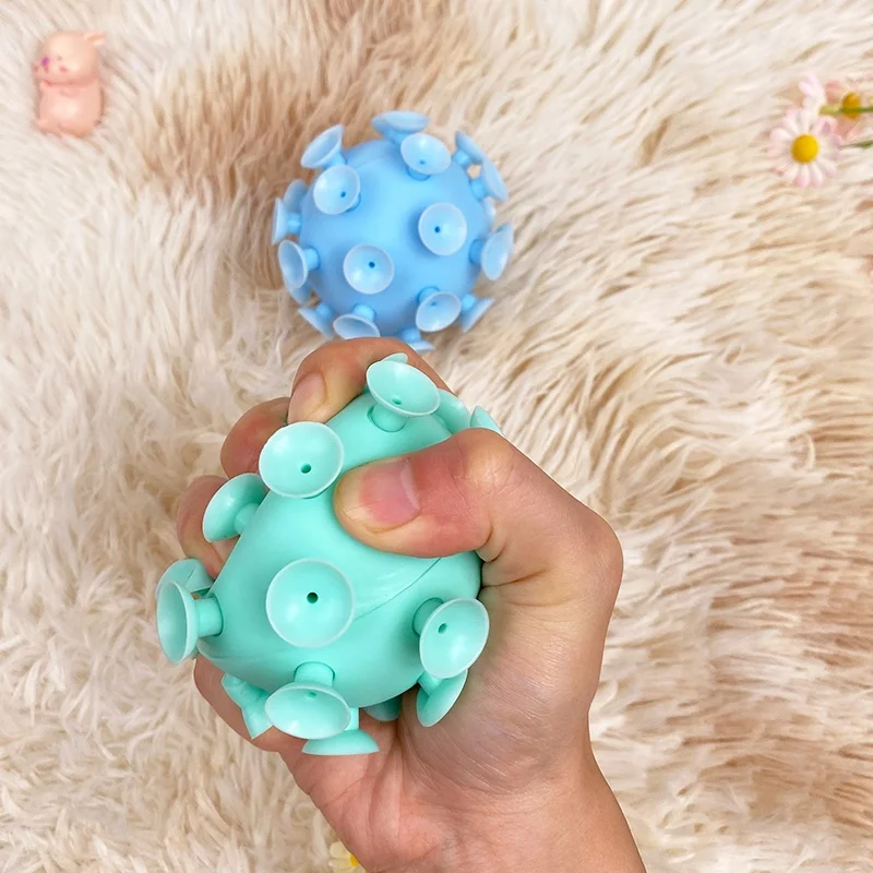 Wellfine New Design Stress Relief Silicone Suction Cup Fidget Toys for Kids Adults Custom Sensory