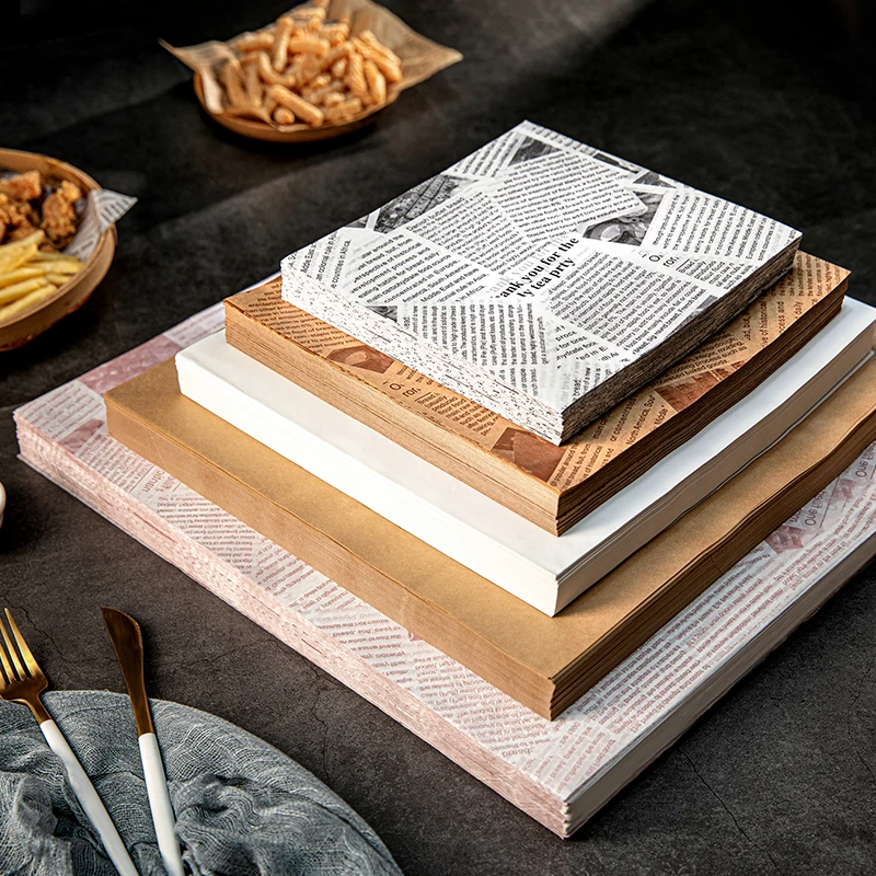 Wholesale Cheap High Quality Food Grade Baking Greaseproof Paper Custom Printing Greaseproof Burger Wrapping Baking Paper