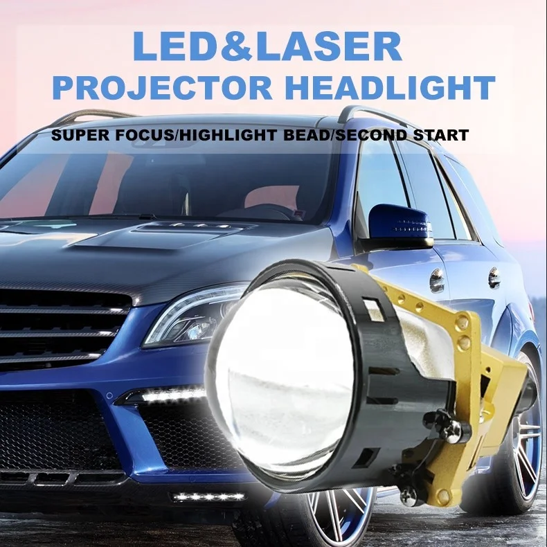 IDISON T3JW 12V Definition Glass Convex Opticx Headlight Lossless Installation Front light Bi-LED Laser Projector Lens for Car