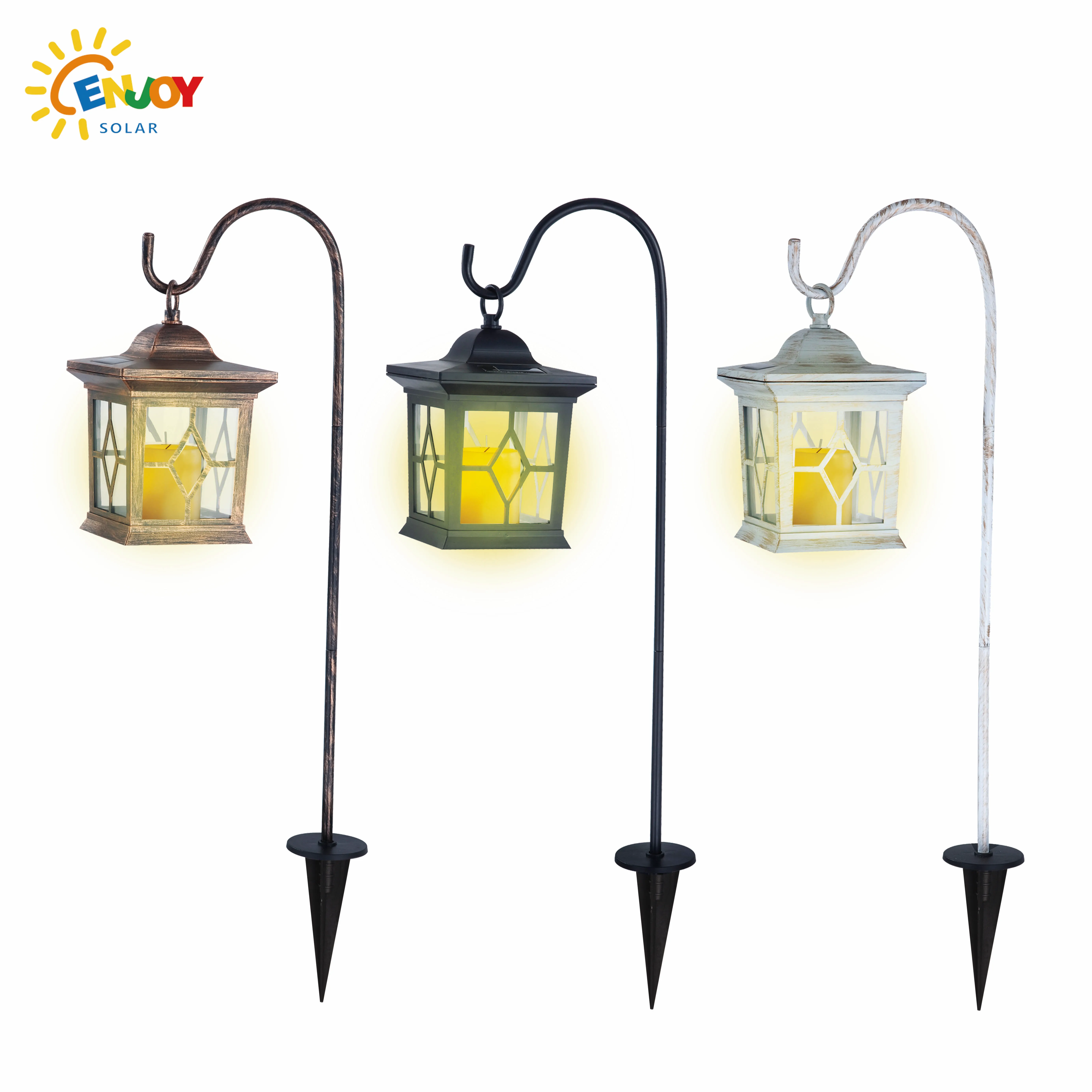 ENJOYSOLAR Classic Style Pathway Garden Yard Decoration Lamps Solar Powered Lights Solar Lights Outdoor