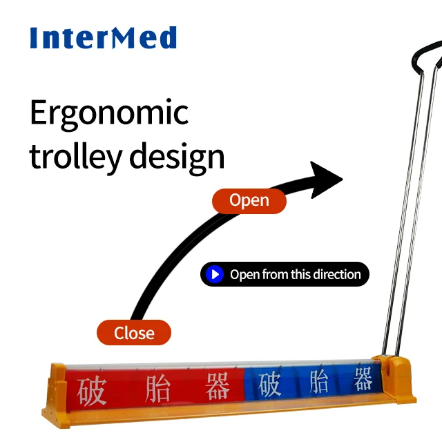 Portable Barricade  Road Safety Police Duty  Traffic Roadblock Spike Tire Puncture Roadblock