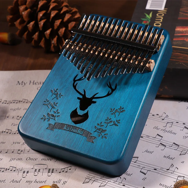 Mahogany Kalimba Sapele kalimba musical instrument 17 Keys Thumb Piano with EVA case
