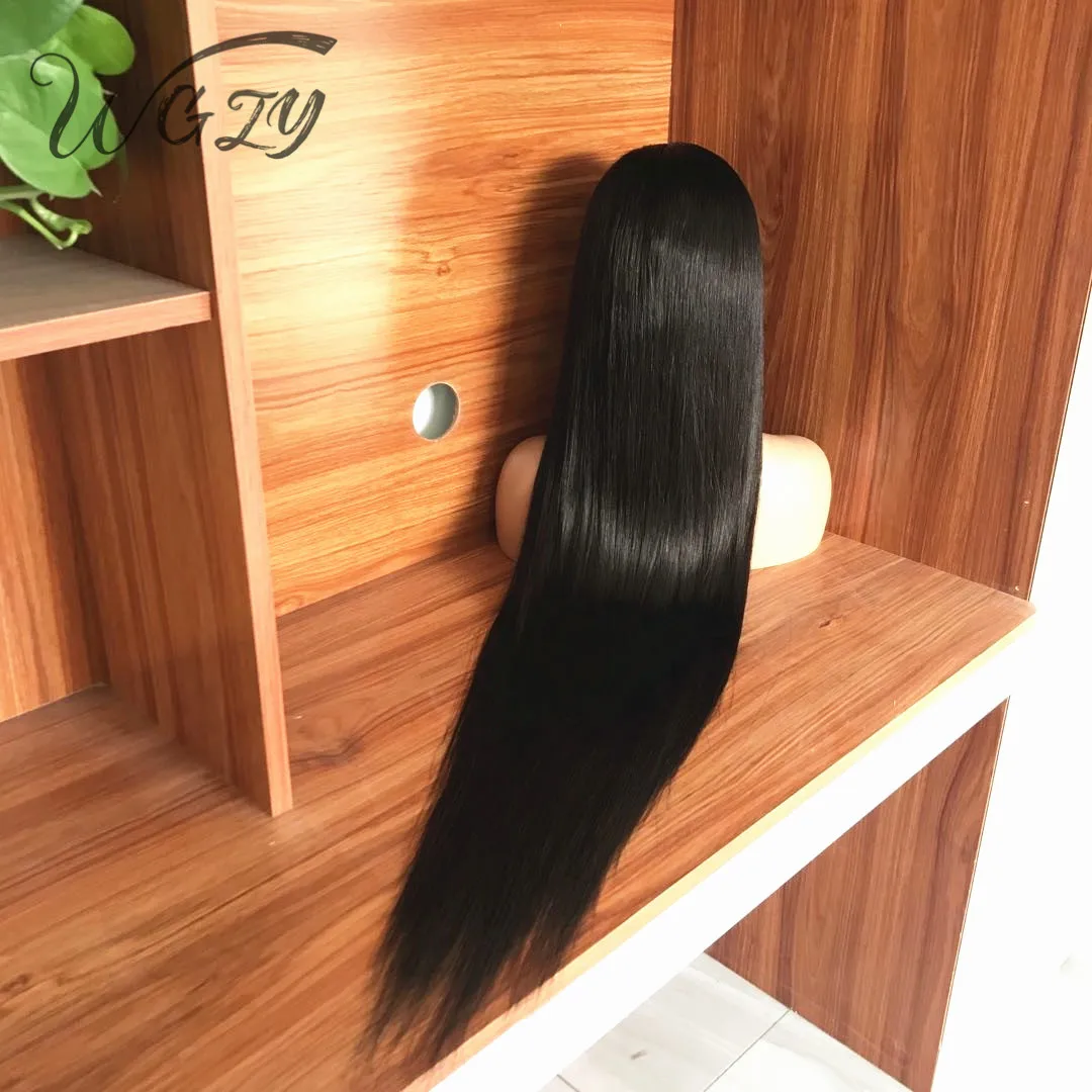 30 Inch Straight Full Swiss Hd Lace Frontal Wig Raw 100% Cambodian Virgin Remy Cuticle Aligned Human Hair Wig For Black Women