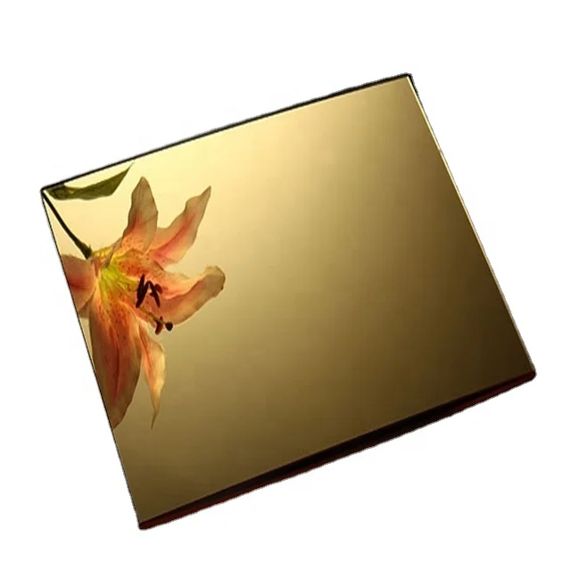 Best price 4mm-12mm gold semi reflective glass
