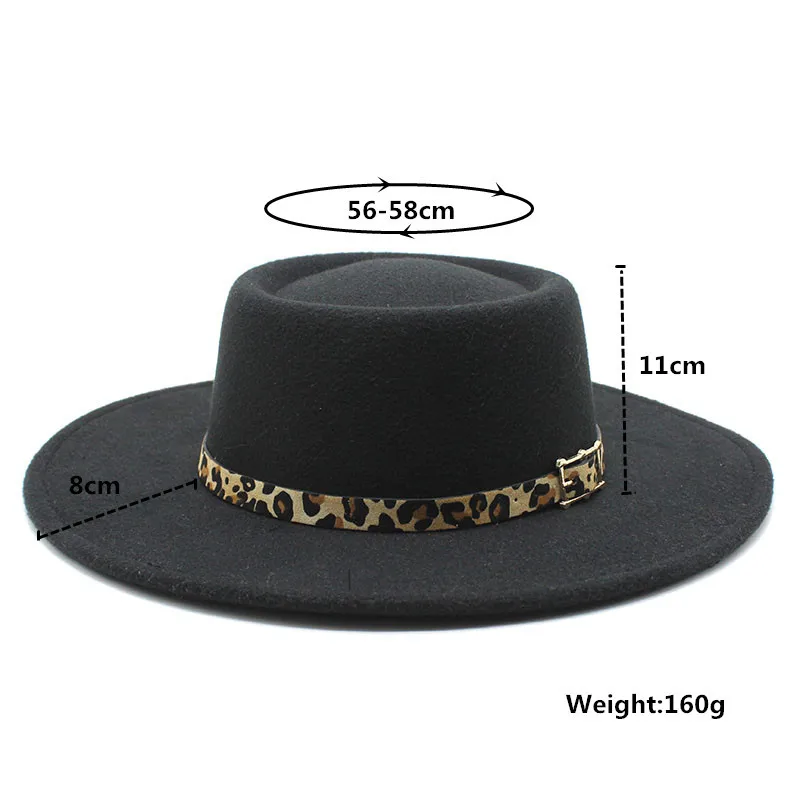 
New round top woolen felt top hat men and women Fedora Hats Fashion concave convex top woolen hat 