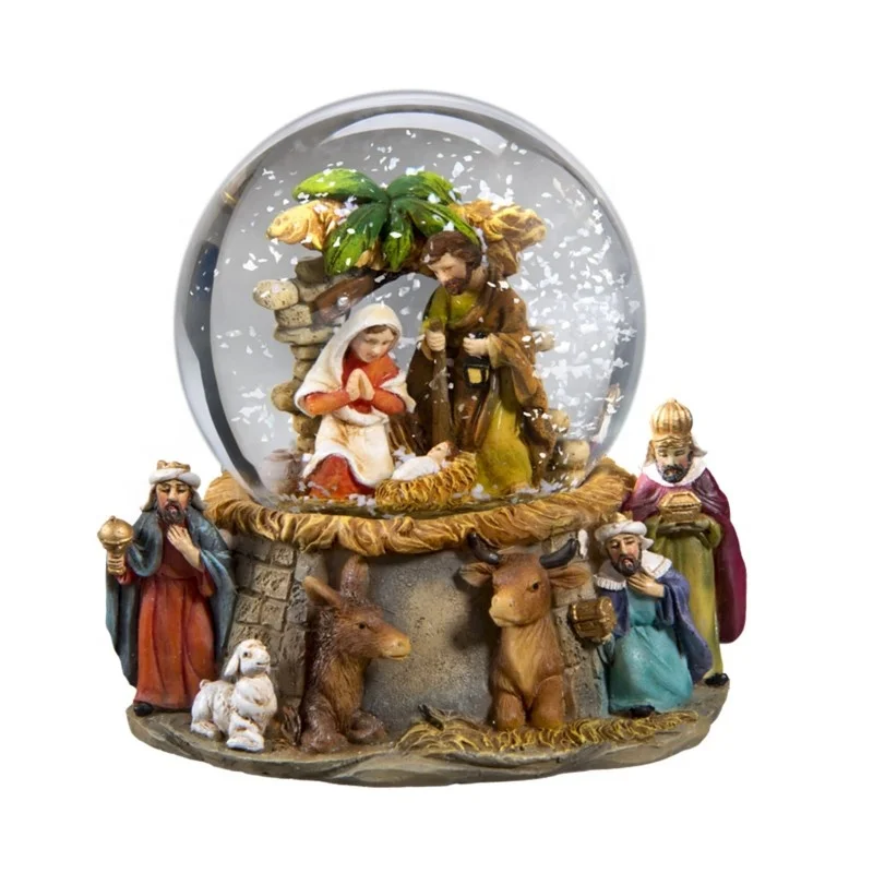 Resin Christmas Nativity Scene Snow Globe Custom Made