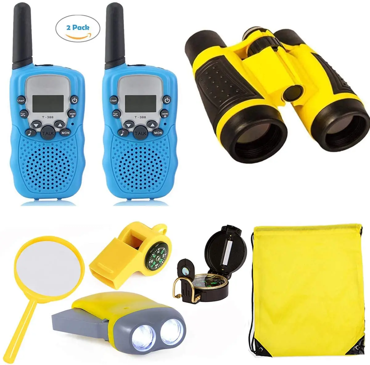 Outdoor Walkie Talkie Outdoor Toys Binoculars Compass for Kids Children Explorer Kit