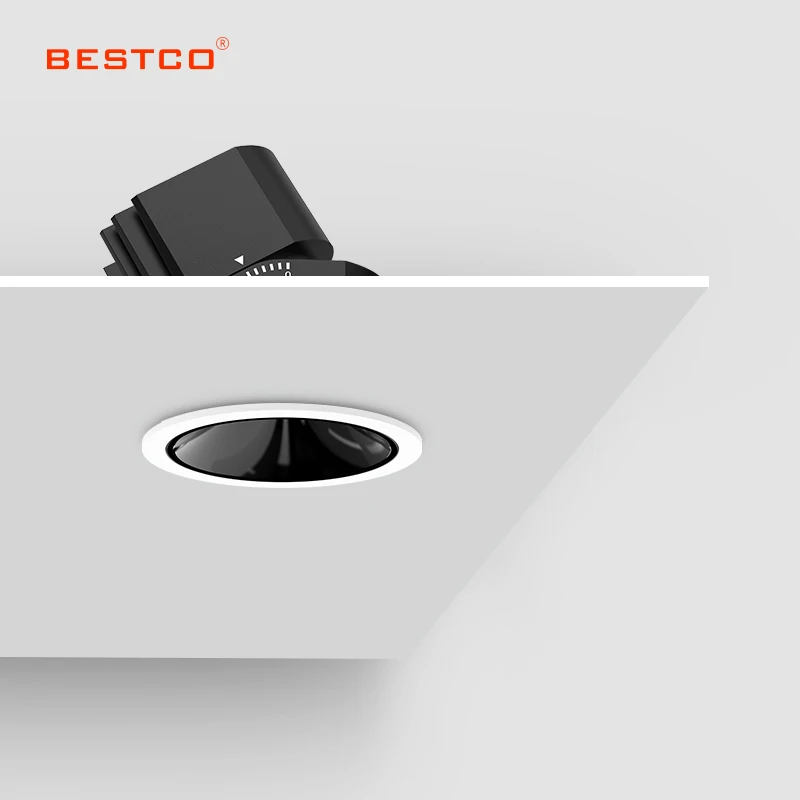 BESTCO гостиничный светильник 12 Вт круглый коммерческий настенный встраиваемый потолочный домашний офис алюминиевый COB светодиодный