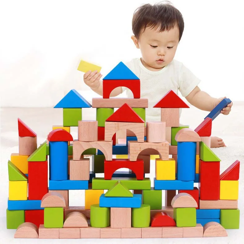 Wooden Building Blocks Set Wooden stacking Toys for Kids Wooden building block sets Montessori Wooden Toys Blocks