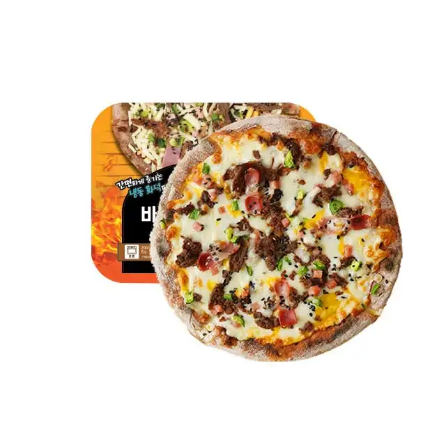 Круглая форма для пиццы барбекю Bulgogi замороженной пиццы Сделано в Корее высокое качество bulpane выпечки пиццы 312 г
