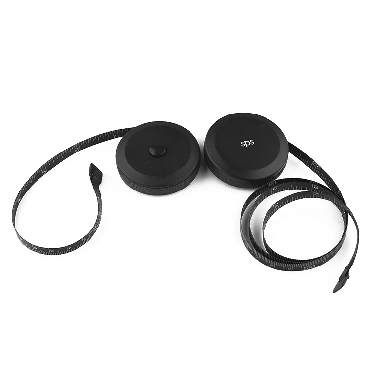 Custom Printed  1.5M 60Inch Mini Square Rectangle Genuine Black Case Retractable Tape Measure Promotional