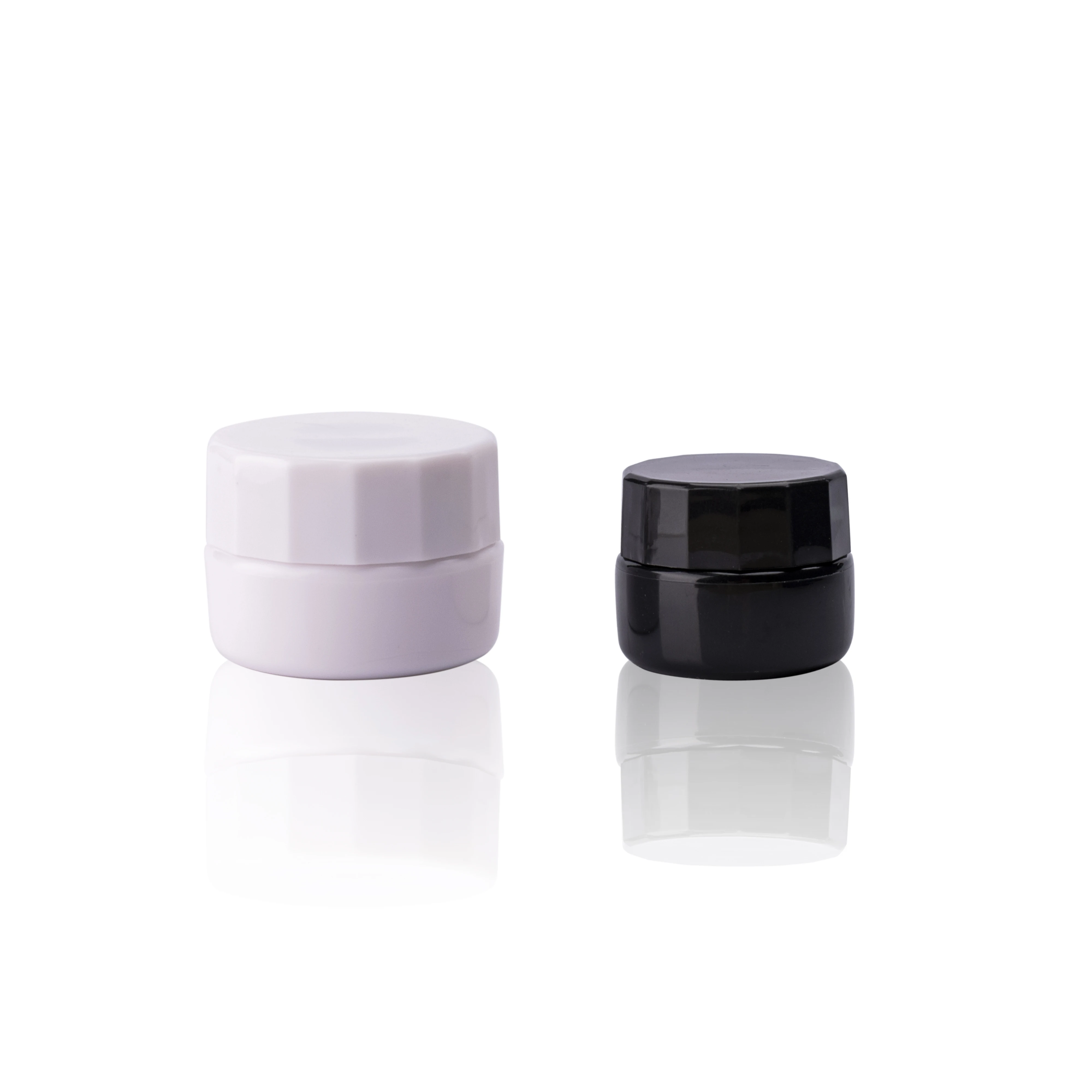 Double wall 5g packaging cream plastic jar with lip for nail ponish dip powder cosmetic jars