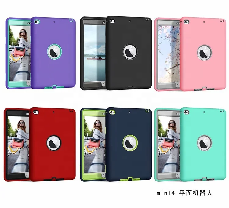 Shockproof 7.9 inch Tablet Case universal for iPad mini 1 2 3 4 5 tpu pc silicone PC 3 in 1 cover case