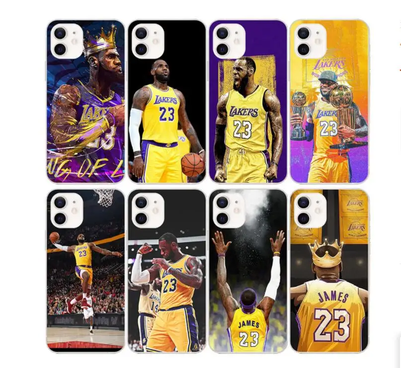 Custom design logo Basketball Europe and the star LeBron James case for iphone X XR 7/8 12 13 pro max phone cover
