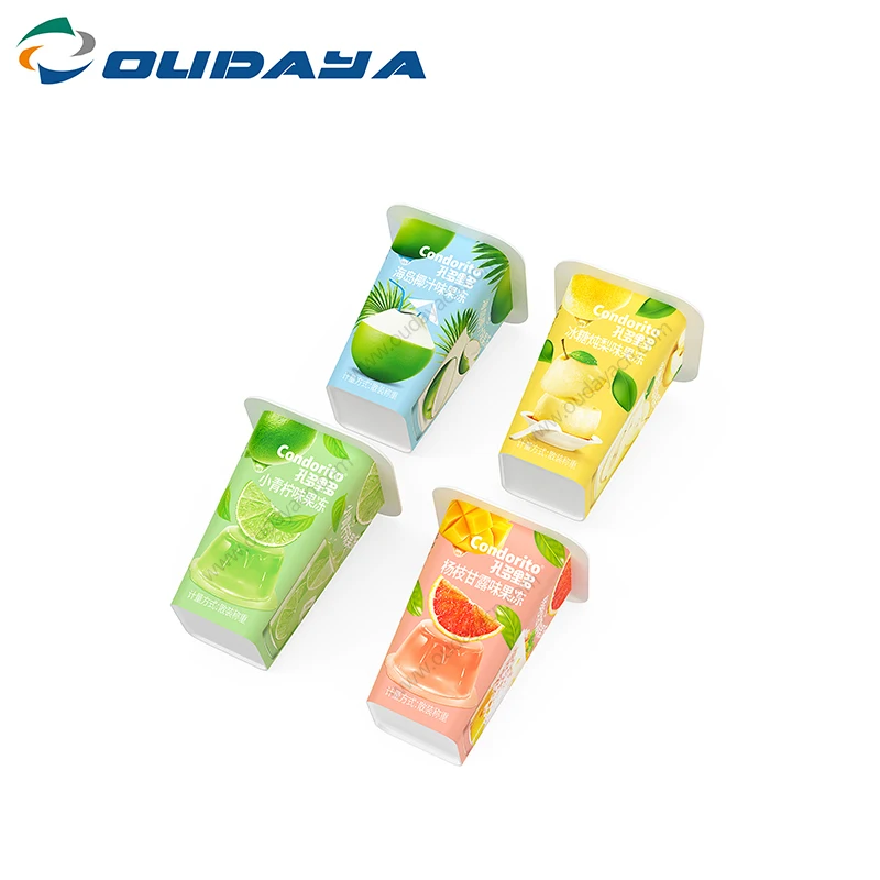 50ml wholesale square small jelly square dessert packaging pp plastic cup with pet lid