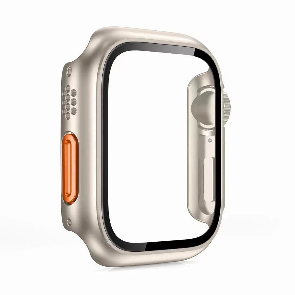 Newest Style HD Precise hole position PC smart watch protective case for iwatch 40mm 41mm 44mm 45mm change for iWatch 49mm Ultra