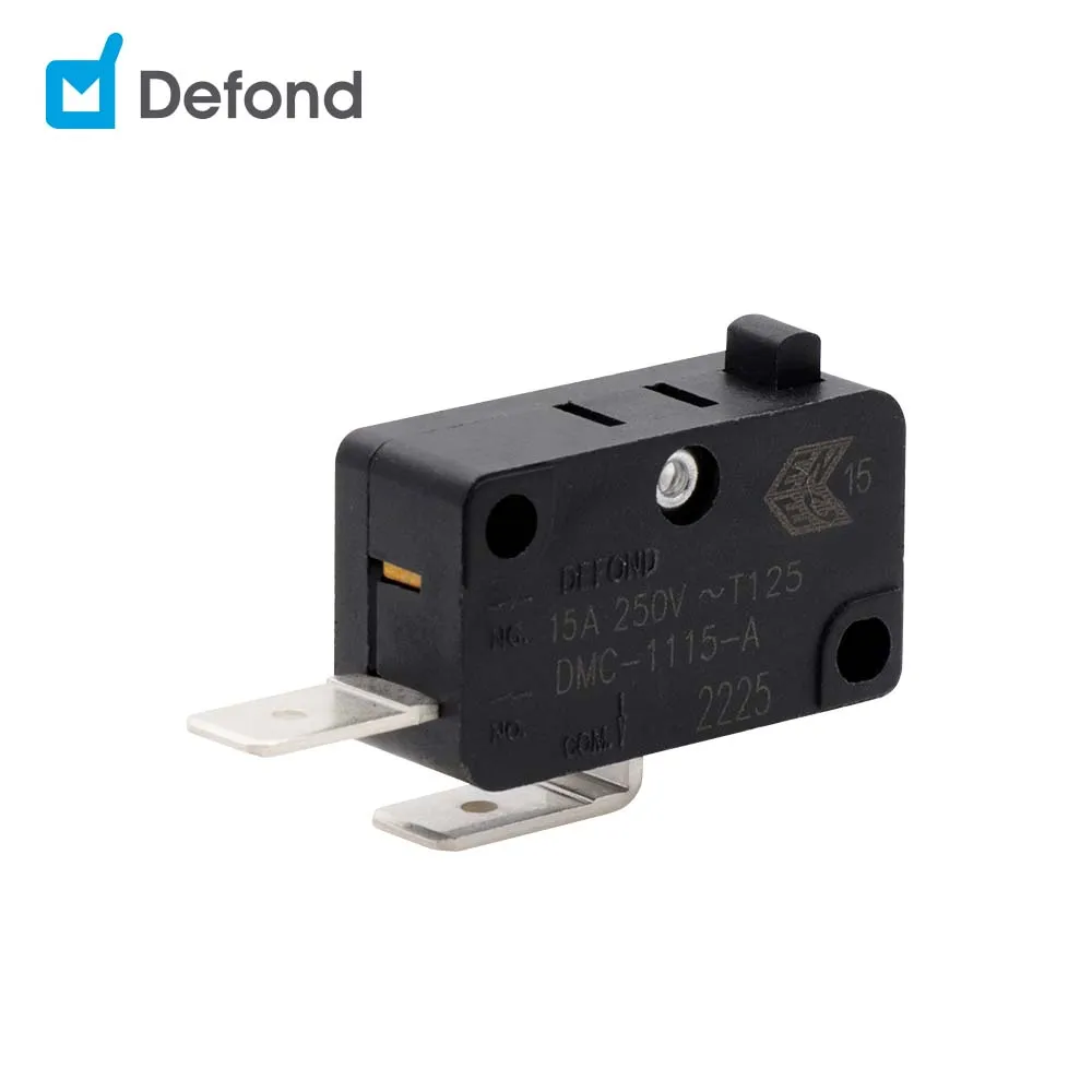 Defond IP30 spst 15A 125VAC, 250VAC miniature mini waterproof snap action micro switch t125 5e4 DMC-1115-BB-0AC33-01R