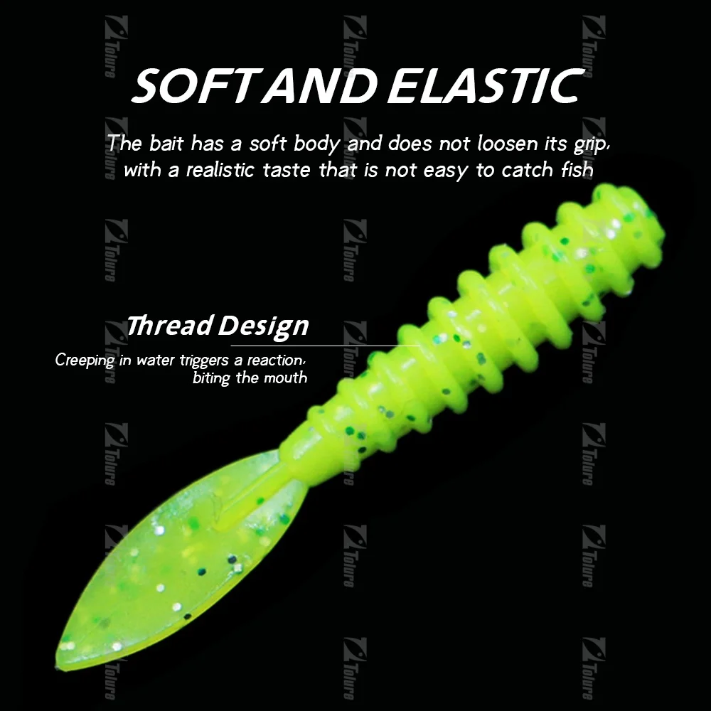 3.6mm 0.4g 10pc/bag Wobblers mini Ocean Rock Fishing Soft Lures Rubber Soft Baits Soft Worm Artificial Baits Bass Silicone Fish