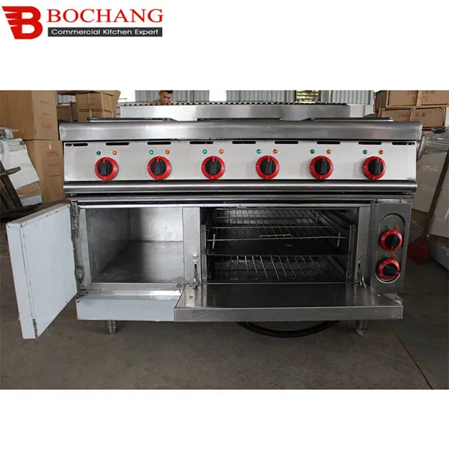 Hot Sale Stainless Steel Restaurant Cooker Commercial Electric Range With 6-Hot Plate with multi-function oven