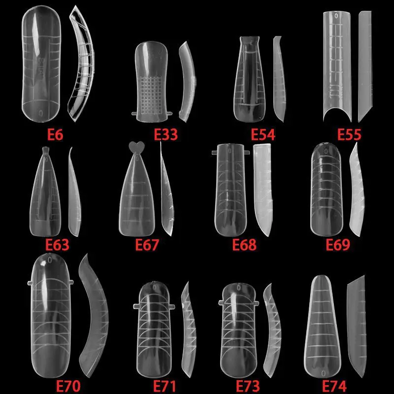 13 designs xxl Nail Poly Gel Builder Mold Quick Building Form Finger Poly Gel Extension Dual Nail Tips