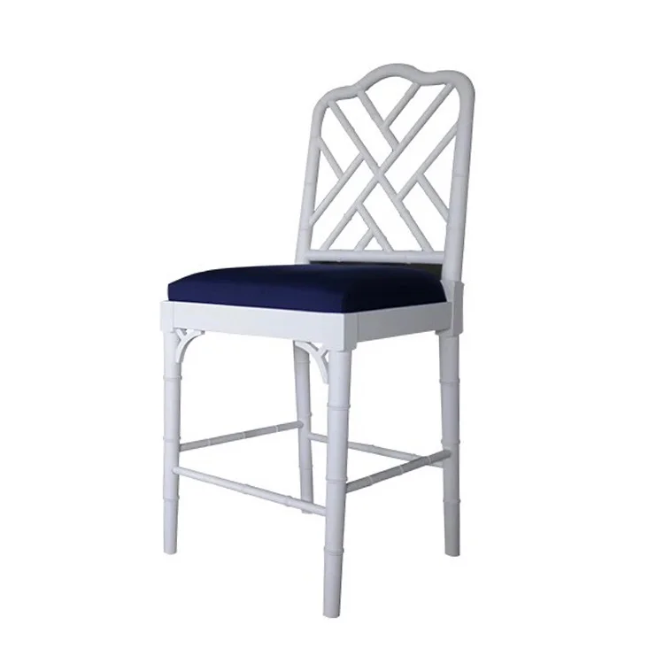 Hampton Style Chippendale Dining Wooden Bamboo barstool Chippendale chair