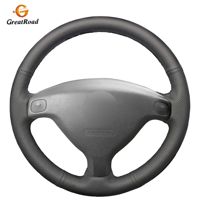 Black Genuine leather Car Steering Wheel Cover for Opel Zafira A 1999-2005 Buick Sail Opel Astra G H 1998-2007 2004 2003 2002