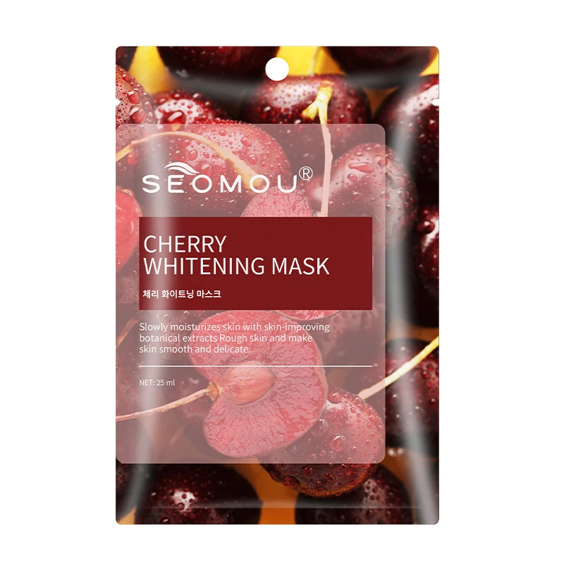 SEOMOU OEM Fruit Face Mask Organic Vitamin C Sheet Mask Form and Face Use Moisturizing Korean Facial Mask