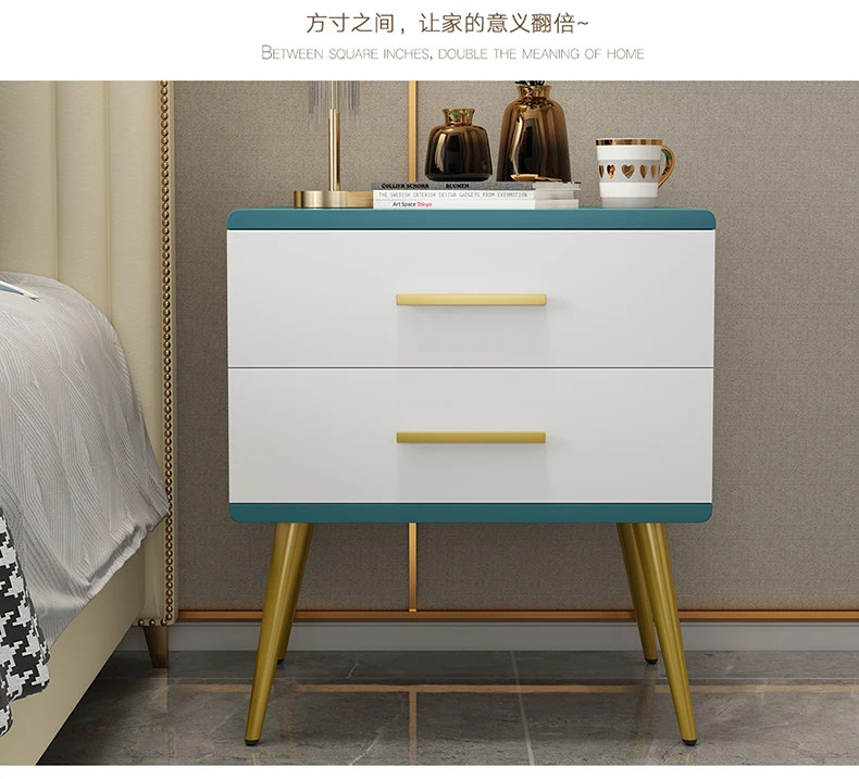 Bedside Table Modern Industrial Retro Style