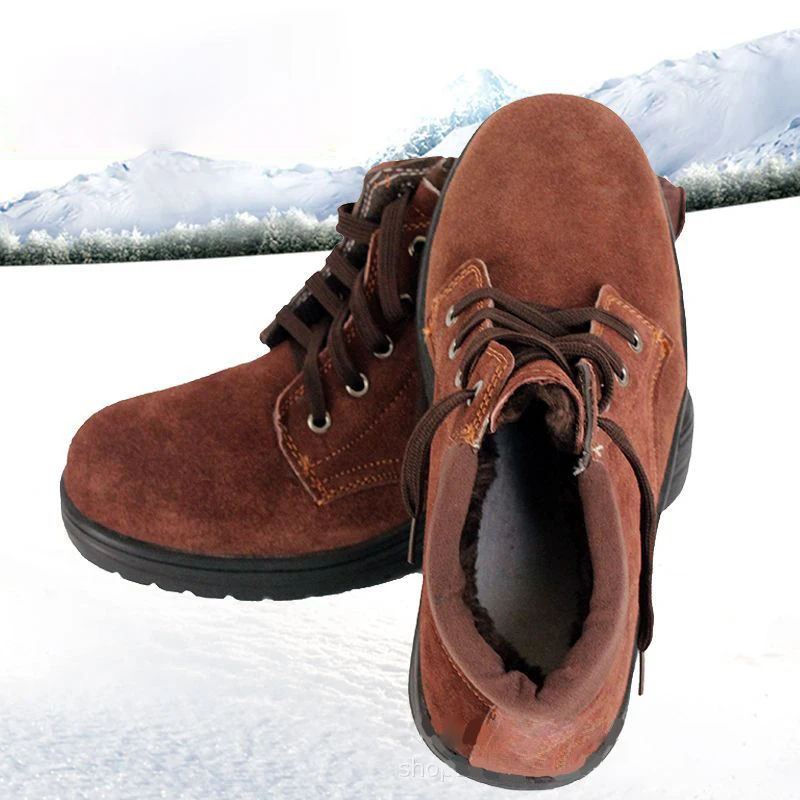 Welder plush, thickened, anti scalding, cold and warm winter lightweight work shoes