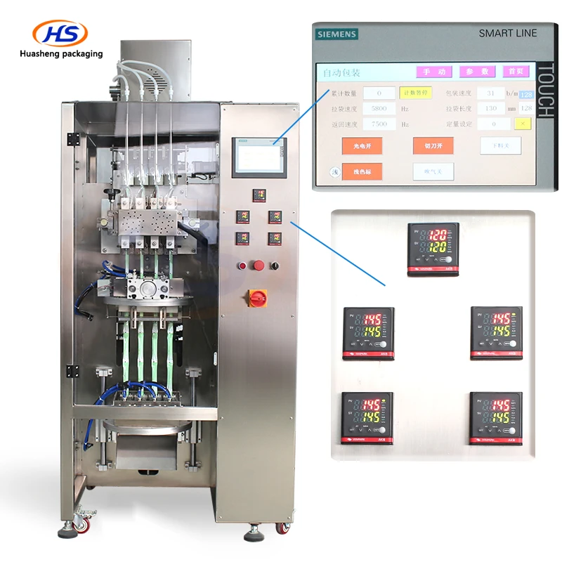 Multi functional sachet 4 lane packing machine tomato paste packing machine liquid sachet packing machine
