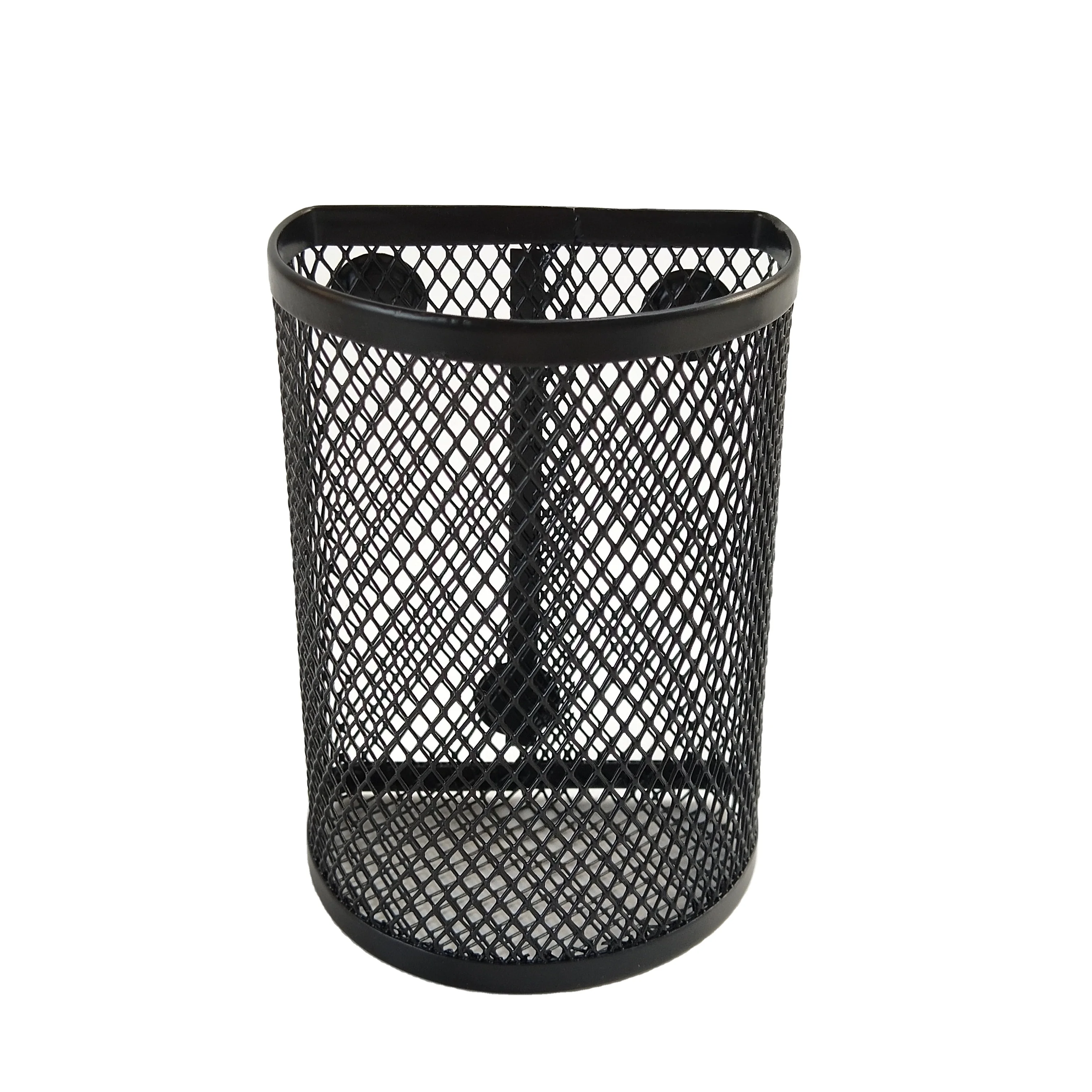 School Refrigerator Whiteboard Locker Accessories Pencil Holder with Strong Magnet Storage Basket Metal Mesh Magnetic Pen Holder