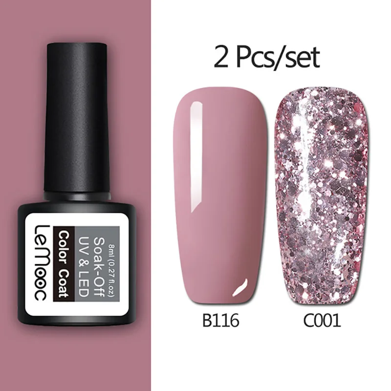 
YUXI Professional Glitter Gel Nail Polish Best Effect Pure Color Private Label Easy To Apply Polish Nail 