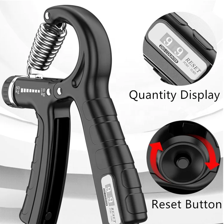  10-60Kg Countable Adjustable Heavy Gripper Fitness Hand Exerciser Grip Wrist Training Increase Strength 5pcs