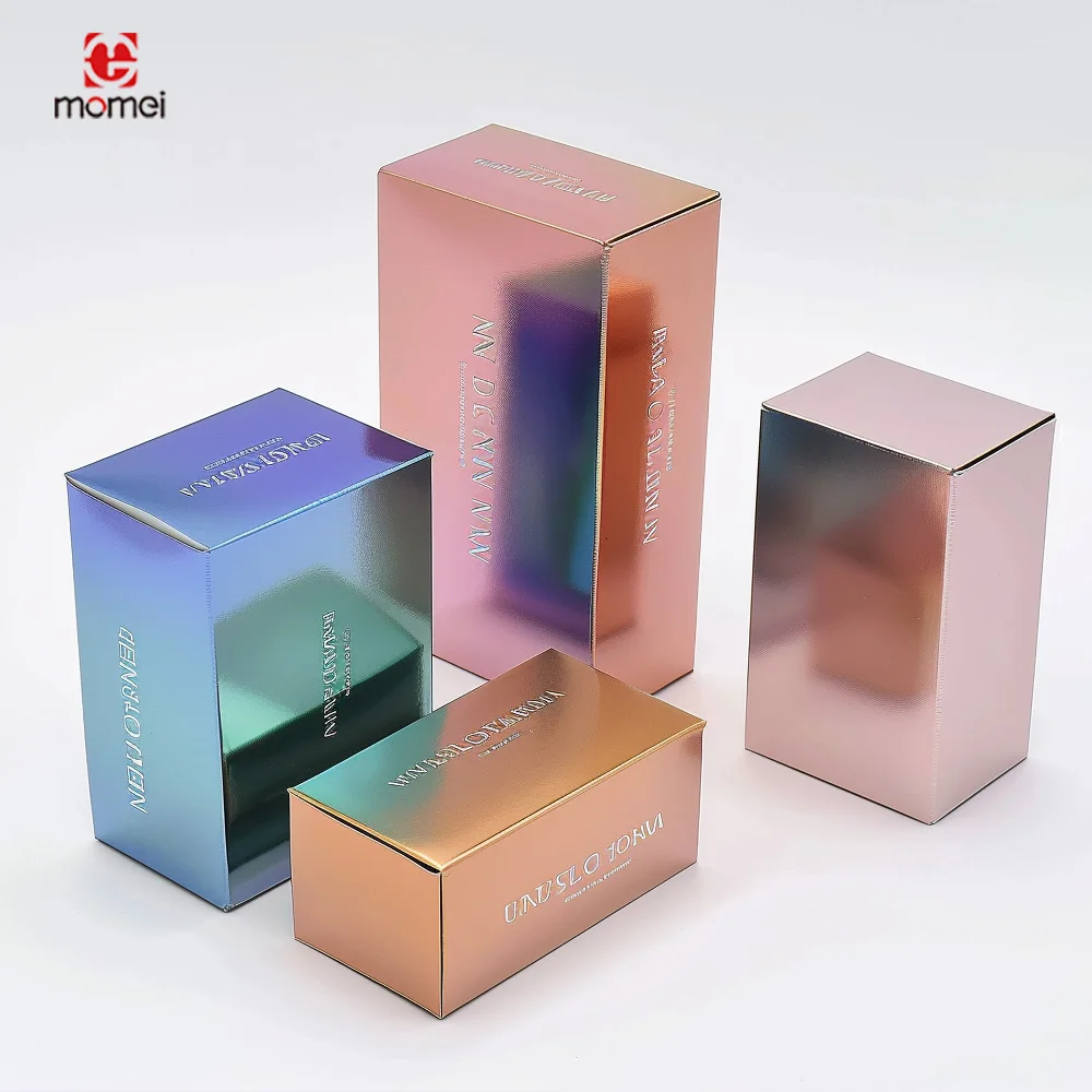 false eyelashes holographic paper box for shippingskincare cosmetic paper package packaging box