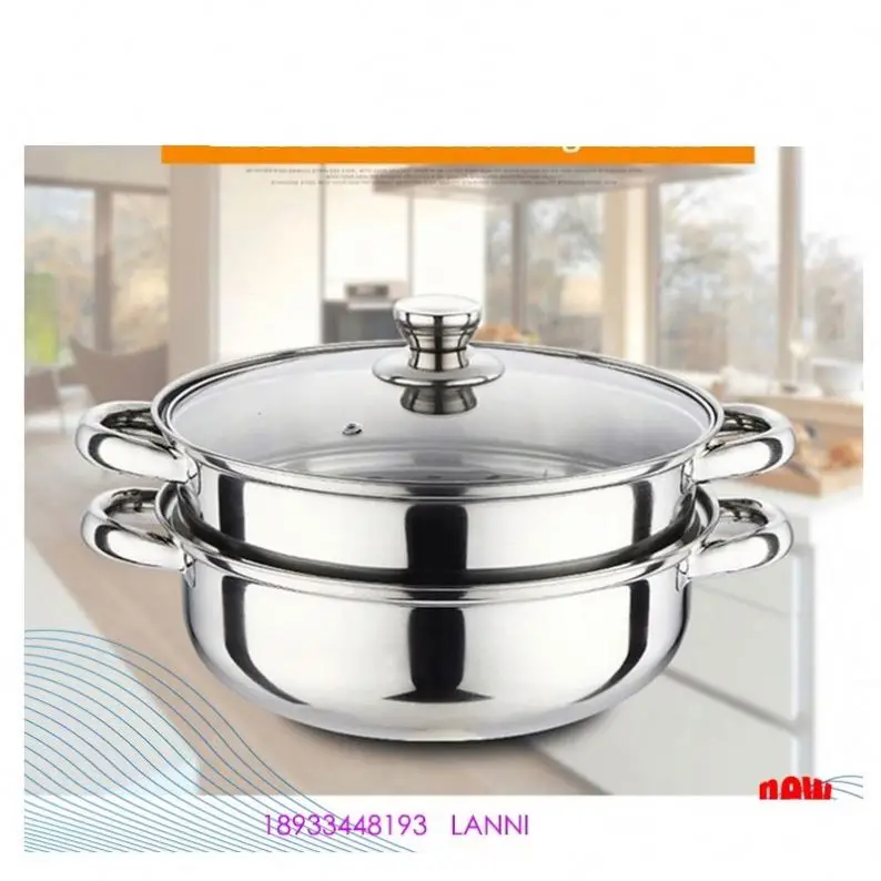 New product Chinese style stainless steel food steamer Chinese style double pot cooking