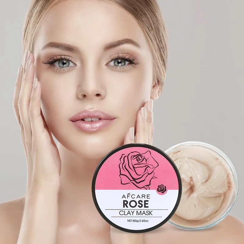 ODM Face Mud Mask Paraben-free Moisturizing Antioxidant & Kaolin & Rose Purifying Mask Pure Mineral Pink and White Clay
