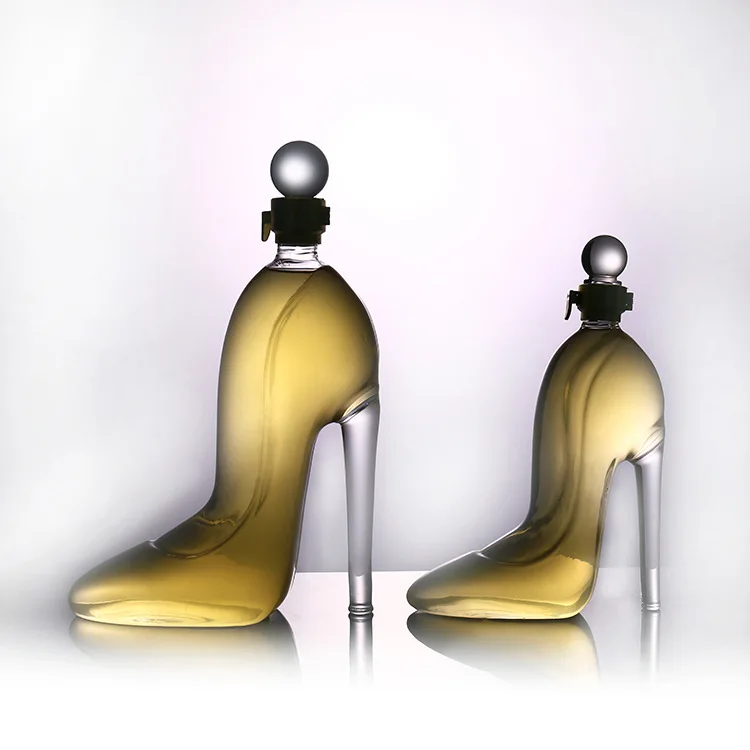 750ml High Heel Shoes Shaped Glass Spirits Liquor Bottle Whiskey Decanter