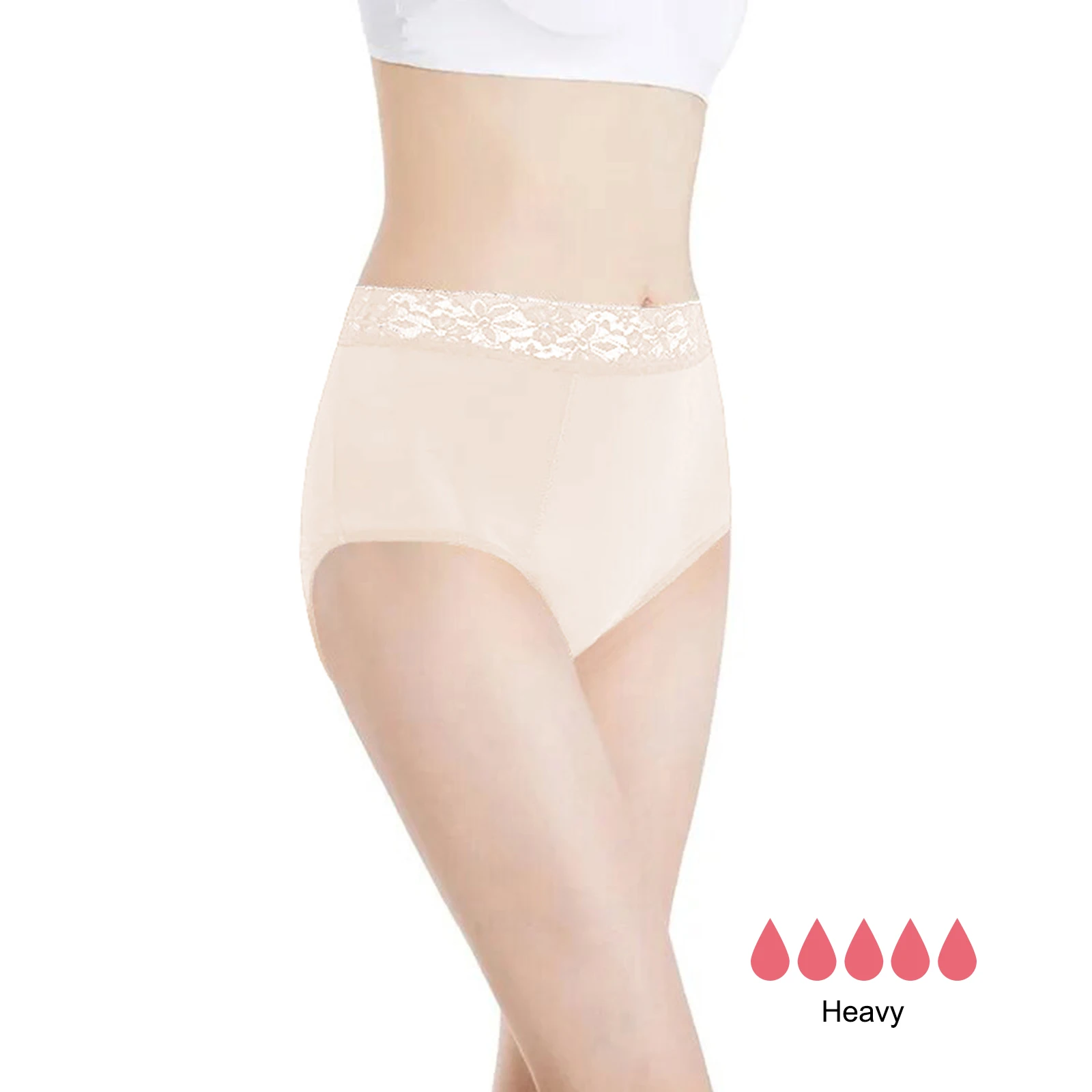 Shanhao wholesale high waist 5 layers absorbent menstrual panties organic cotton bragas menstruales heavy flow period panties