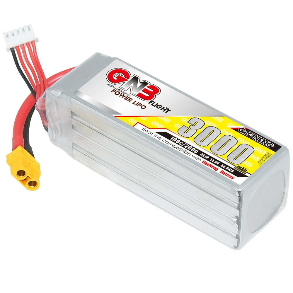 GNB GAONENG 4S 3000mAh 14.8V 100C 200C XT60 RC LiPo battery High Discharge Air Wing drones Helicopter XT60 XT90 DEANS